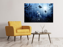 Load image into Gallery viewer, Canvas print Wolf&#39;s couple
