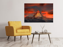 Load image into Gallery viewer, Canvas print Mountains of Switzerland at sunset
