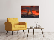 Load image into Gallery viewer, Canvas print Mountains of Switzerland at sunset
