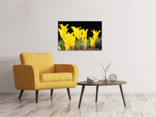 Load image into Gallery viewer, Canvas print Yellow tulips in the nature
