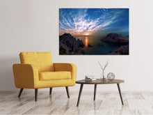 Load image into Gallery viewer, Canvas print Moody sunset at the sea
