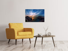 Load image into Gallery viewer, Canvas print Moody sunset at the sea
