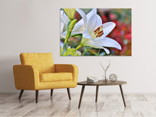Load image into Gallery viewer, Canvas print Magnificent lily in white
