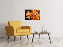 Load image into Gallery viewer, Canvas print Orchids with orange flowers
