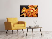 Load image into Gallery viewer, Canvas print Orchids with orange flowers
