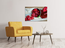 Load image into Gallery viewer, Canvas print Fresh raspberries

