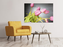 Load image into Gallery viewer, Canvas print The tulip bouquet in pink
