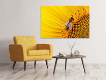 Load image into Gallery viewer, Canvas print Bee on the sunflower
