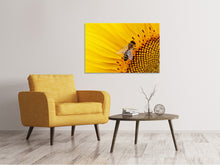 Load image into Gallery viewer, Canvas print Bee on the sunflower
