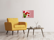 Load image into Gallery viewer, Canvas print Red tulips bouquet
