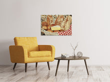 Load image into Gallery viewer, Canvas print Picnic bread basket

