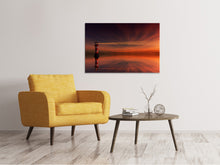Load image into Gallery viewer, Canvas print Red sky at the lighthouse
