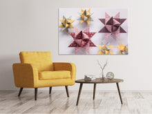 Load image into Gallery viewer, Canvas print Origami colorful stars
