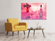 Load image into Gallery viewer, Canvas print Cheers in pink-red
