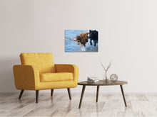 Load image into Gallery viewer, Canvas print Playing dogs
