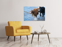 Load image into Gallery viewer, Canvas print Playing dogs
