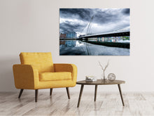 Load image into Gallery viewer, Canvas print Samuel Beckett Bridge with clouds
