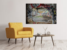 Load image into Gallery viewer, Canvas print Graffiti in old warehouse
