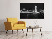 Load image into Gallery viewer, Canvas print At night on the bridge
