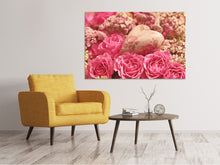 Load image into Gallery viewer, Canvas print Romantic roses with heart
