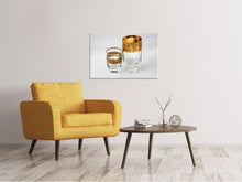 Load image into Gallery viewer, Canvas print Glasses with gold
