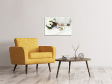 Load image into Gallery viewer, Canvas print Bridal Bouquet with wedding rings
