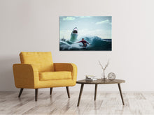 Load image into Gallery viewer, Canvas print Attention shark!
