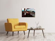 Load image into Gallery viewer, Canvas print Interior of a vintage car