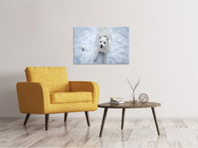 Load image into Gallery viewer, Canvas print Dogs joy in the snow
