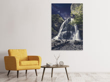 Load image into Gallery viewer, Canvas print Full moon at the waterfall
