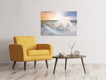 Load image into Gallery viewer, Canvas print The polar bear and the sea
