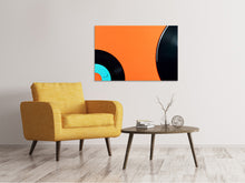 Load image into Gallery viewer, Canvas print Retro vinyl record motif
