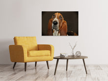 Load image into Gallery viewer, Canvas print Typical basset
