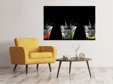 Load image into Gallery viewer, Canvas print Splashing water glasses

