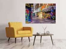 Load image into Gallery viewer, Canvas print Houses with graffiti
