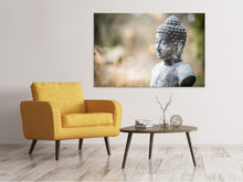Load image into Gallery viewer, Canvas print Buddha made of stone

