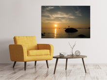 Load image into Gallery viewer, Canvas print Love the sunset by the sea
