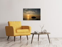 Load image into Gallery viewer, Canvas print Love the sunset by the sea
