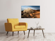 Load image into Gallery viewer, Canvas print Elephants in the desert
