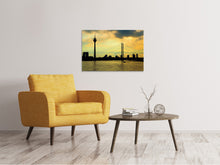 Load image into Gallery viewer, Canvas print Skyline in the evening light
