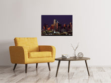 Load image into Gallery viewer, Canvas print At night in Dallas
