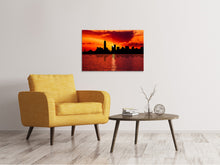 Load image into Gallery viewer, Canvas print NYC skyline at dusk
