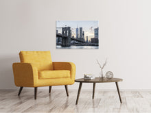 Load image into Gallery viewer, Canvas print The Brooklyn Bridge in the evening

