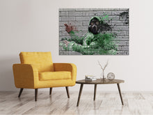 Load image into Gallery viewer, Canvas print Graffiti gas mask
