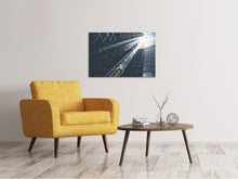 Load image into Gallery viewer, Canvas print Helicopter over skyscraper
