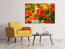 Load image into Gallery viewer, Canvas print Close up tulip field

