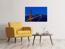 Load image into Gallery viewer, Canvas print Golden Gate at night
