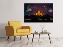 Load image into Gallery viewer, Canvas print Fireworks at the temple
