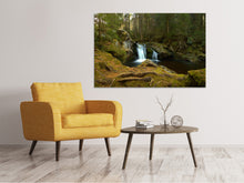 Load image into Gallery viewer, Canvas print Small waterfall in the forest

