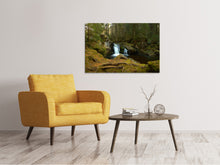 Load image into Gallery viewer, Canvas print Small waterfall in the forest

